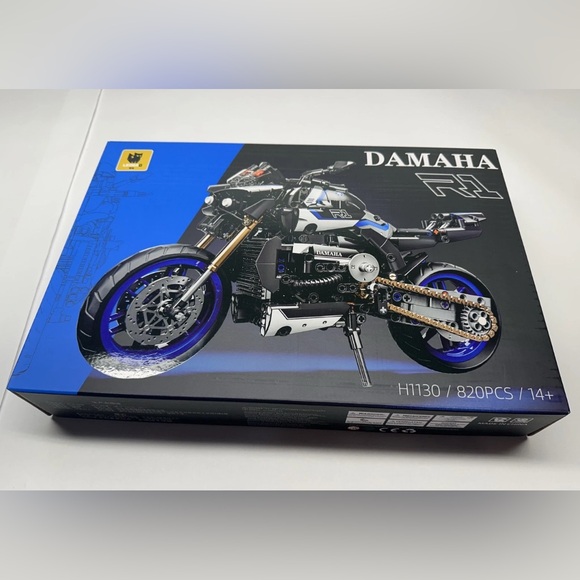 Yamaha Other - Thunder Cat 1:8 Yamaha DAMAHA R1 Motorcycle Building Kit 820PCS Model Block Set